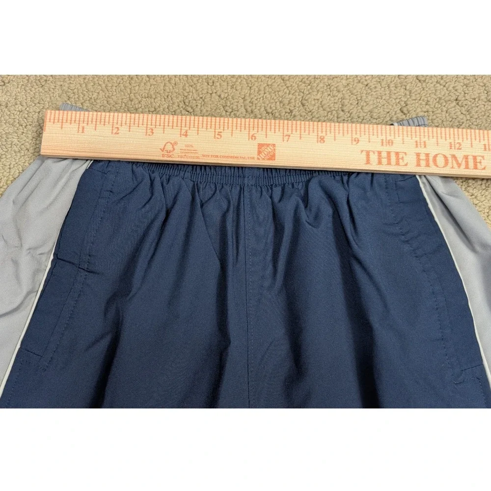 Nike‎ Kids Cargo Pants Lined Blue Gray Logo Pocket Zip Legs Size L 14-16